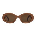CELINE TRIOMPHE 01 SUNGLASSES IN ACETATE MILKY HAZELNUT