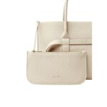 LORO PIANA SMALL GHIERA SHOPPER LIGHT TRAVERTINE