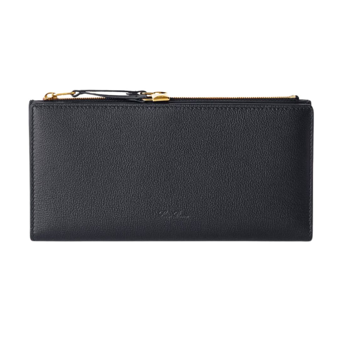 5 LORO PIANA EXTRA BIFOLD PURSE BLACK