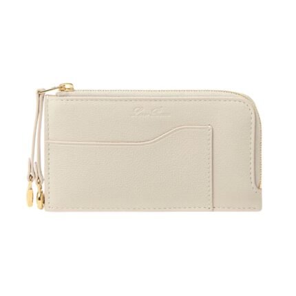 LORO PIANA EXTRA ZIP POUCH LIGHT TRAVERTINE