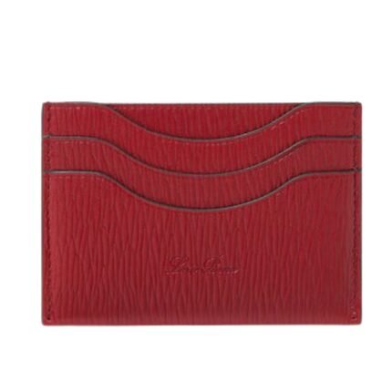 LORO PIANA EXTRA CARDHOLDER FROZEN REDCURRANT