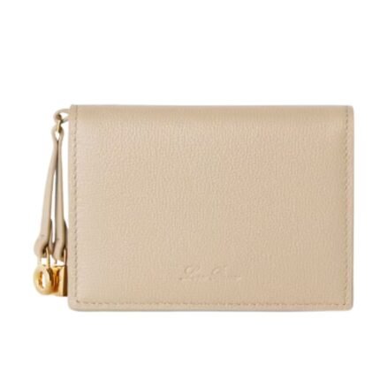 LORO PIANA EXTRA BIFOLD CARD HOLDER LIGHT MASTIC