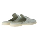 LORO PIANA CHARMS WALK BABOUCHE LOAFER EUCALYPTUS