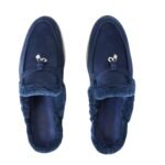 LORO PIANA CHARMS WALK BABOUCHE LOAFER MIDNIGHT BLUE