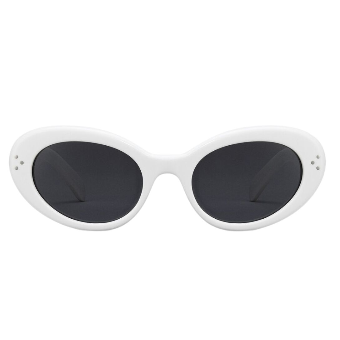 5 CELINE CAT EYE S193 SUNGLASSES IN ACETATE WHITE