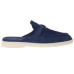 LORO PIANA BABOUCHE CHARMS WALK LOAFER ARGO BLUE MELANGE