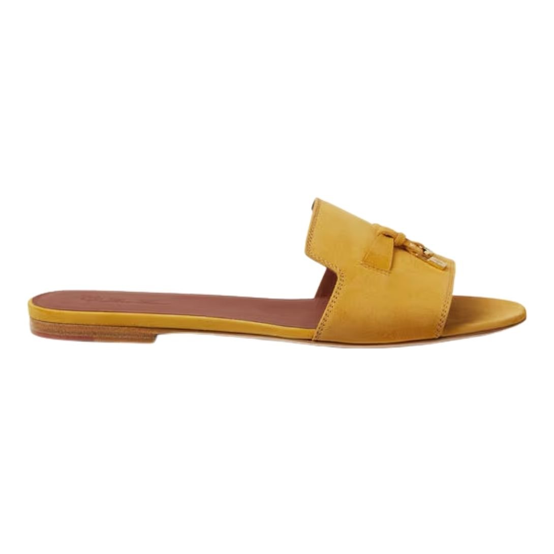 51 LORO PIANA SUMMER CHARMS SANDAL SAFFRON TEA