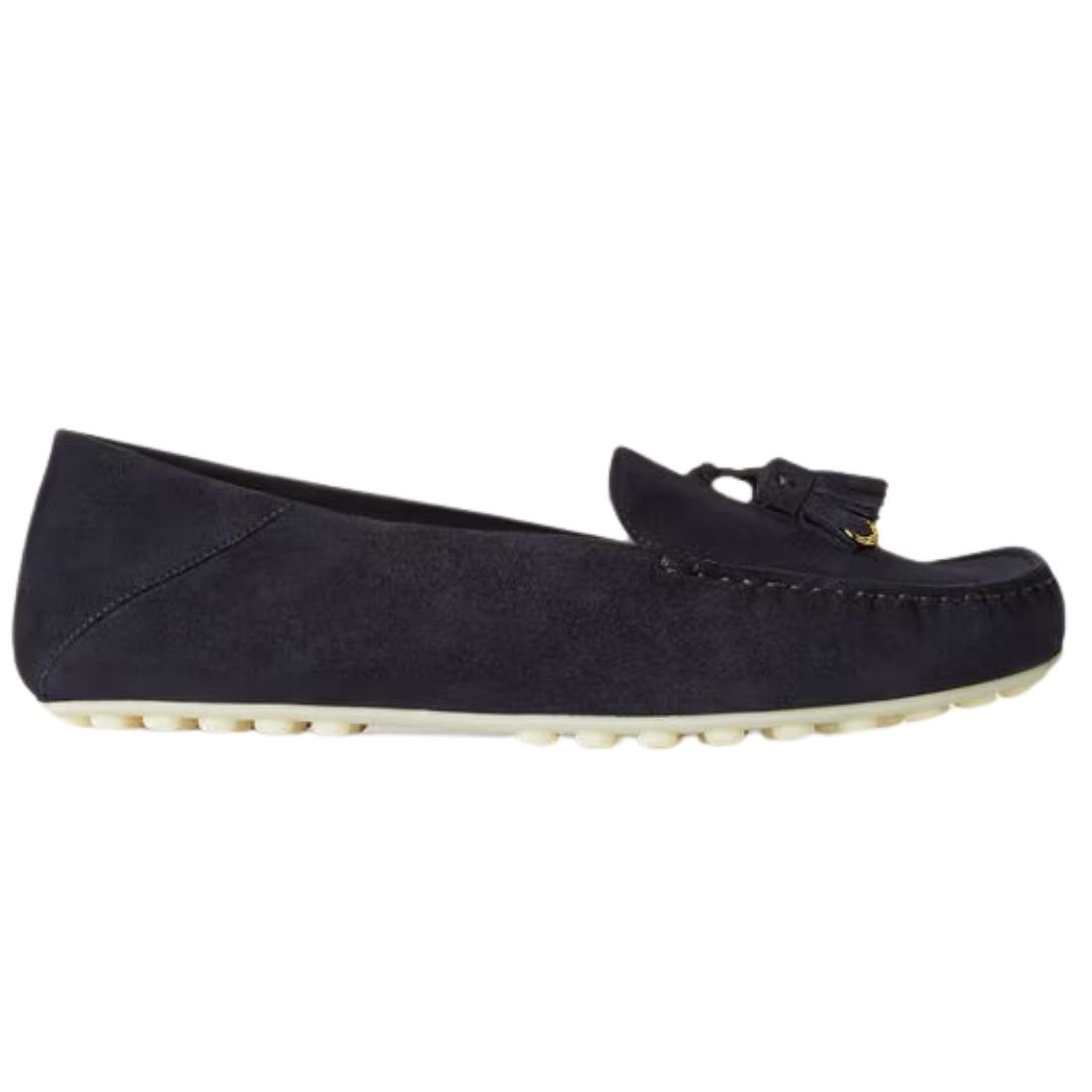 56 LORO PIANA DOT SOLE WALK LOAFER BLUE NAVY