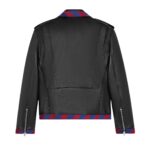 CELINE BRAIDED BIKER IN CALFSKIN BLACK