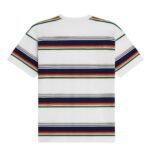 CELINE TRIOMPHE LOOSE T SHIRT IN JERSEY COTON RAYURE SURF OFF WHITE