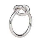 CELINE KNOT RING IN BRASS WITH RHODIUM FINISH