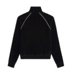 CELINE TRIOMPHE TRACKSUIT JACKET IN VELVET JERSEY BLACK