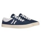 CELINE SUNSET LOW LACE UP SNEAKER IN SUEDE CALFSKIN AND CALFSKIN BLUE