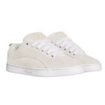 CELINE HUNTINGTON LOW LACE UP SNEAKER IN SUEDE CALFSKIN AND MESH OPTIC WHITE