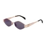 CELINE TRIOMPHE METAL 02 SUNGLASSES IN METAL ROSE GOLD-SMOKE