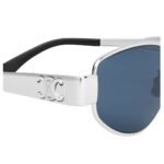 CELINE TRIOMPHE METAL 04 SUNGLASSES IN METAL SILVER-BLUE