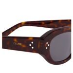 CELINE BLACK FRAME 58 SUNGLASSES IN ACETATE RED HAVANA
