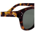 CELINE BLACK FRAME 42 SUNGLASSES IN ACETATE DARK HAVANA