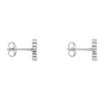 CELINE TRIOMPHE RHINESTONE STUDS IN STRASS AND BRASS WITH SILVER FINISH