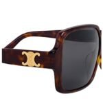 CELINE TRIOMPHE 16 SUNGLASSES IN ACETATE RED HAVANA