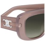 CELINE TRIOMPHE 04 SUNGLASSES IN ACETATE MILKY HAZELNUT