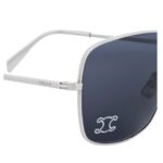 CELINE TRIOMPHE RHINESTONE 01 SUNGLASSES IN METAL WITH CRYSTALS SILVER-GREY