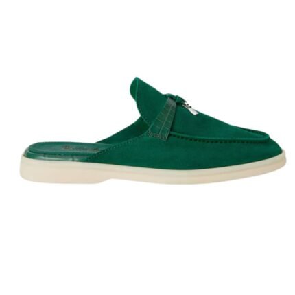 LORO PIANA CHARMS WALK BABOUCHE LOAFER BAOBAB GREEN