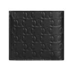 CELINE BI FOLD WALLET WITH COIN COMPARTMENT IN CALFSKIN WITH TRIOMPHE EMBOSSED BLACK