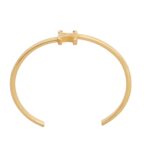 CELINE TRIOMPHE ASYMMETRIC CUFF IN BRASS WITH GOLD FINISH