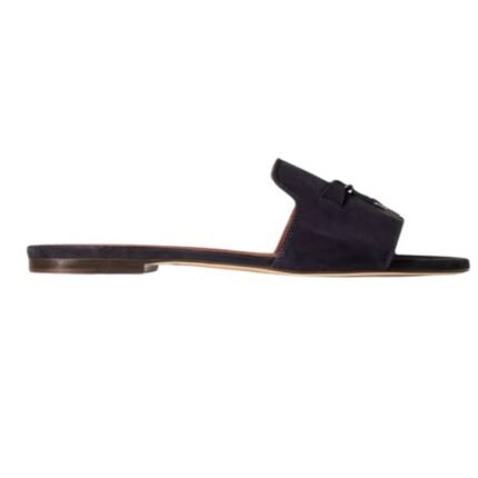 LORO PIANA SUMMER CHARMS SANDAL NAVY BLUE