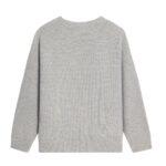 CELINE OVERSIZED SWEATER IN RIBBED WOOL LIGHT GREY