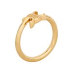 CELINE TRIOMPHE ASYMMETRIC RING IN BRASS WITH GOLD FINISH