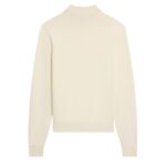 CELINE TRIOMPHE HIGH COLLAR SWEATER IN WOOL OFF WHITE