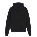 CELINE TRIOMPHE HOODED SWEATER IN CASHMERE WOOL BLACK-OFF WHITE