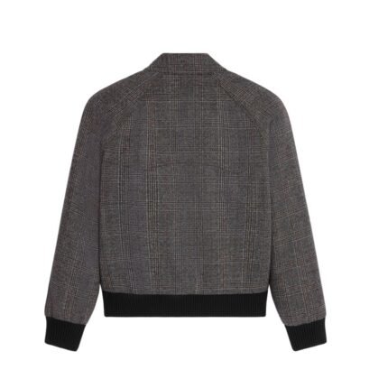 CELINE TRIOMPHE BLOUSON JACKET IN PRINCE OF WALES WOOL
