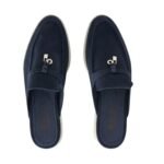 LORO PIANA BABOUCHE CHARMS WALK LOAFER ARGO BLUE MELANGE