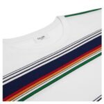 CELINE TRIOMPHE LOOSE T SHIRT IN JERSEY COTON RAYURE SURF OFF WHITE