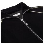 CELINE TRIOMPHE TRACKSUIT JACKET IN VELVET JERSEY BLACK