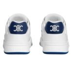 CELINE TRAINER CT 09 LOW LACE UP SNEAKER IN CALFSKIN AND MESH OPTIC WHITE-NAVY
