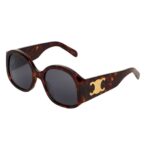 CELINE TRIOMPHE XL 02 SUNGLASSES IN ACETATE RED HAVANA