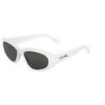 CELINE MONOCHROMS 07 SUNGLASSES IN ACETATE WHITE