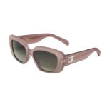 CELINE TRIOMPHE 04 SUNGLASSES IN ACETATE MILKY HAZELNUT