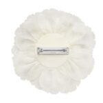 CELINE FLEUR ŒILLET LAPEL PIN IN SILK BRASS AND STEEL