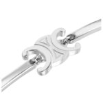 CELINE TRIOMPHE ARTICULATED BRACELET IN BRASS WITH RHODIUM FINISH