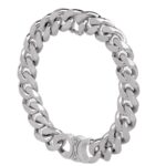 CELINE TRIOMPHE GOURMETTE BRACELET IN BRASS WITH RHODIUM FINISH
