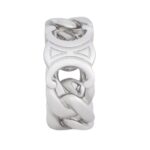 CELINE TRIOMPHE GOURMETTE RING IN BRASS WITH RHODIUM FINISH