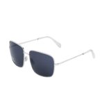 CELINE TRIOMPHE RHINESTONE 01 SUNGLASSES IN METAL WITH CRYSTALS SILVER-GREY