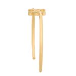CELINE TRIOMPHE ASYMMETRIC CUFF IN BRASS WITH GOLD FINISH