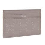 CELINE MEDIUM CARD HOLDER IN CALFSKIN WITH TRIOMPHE EMBOSSED PEBBLE