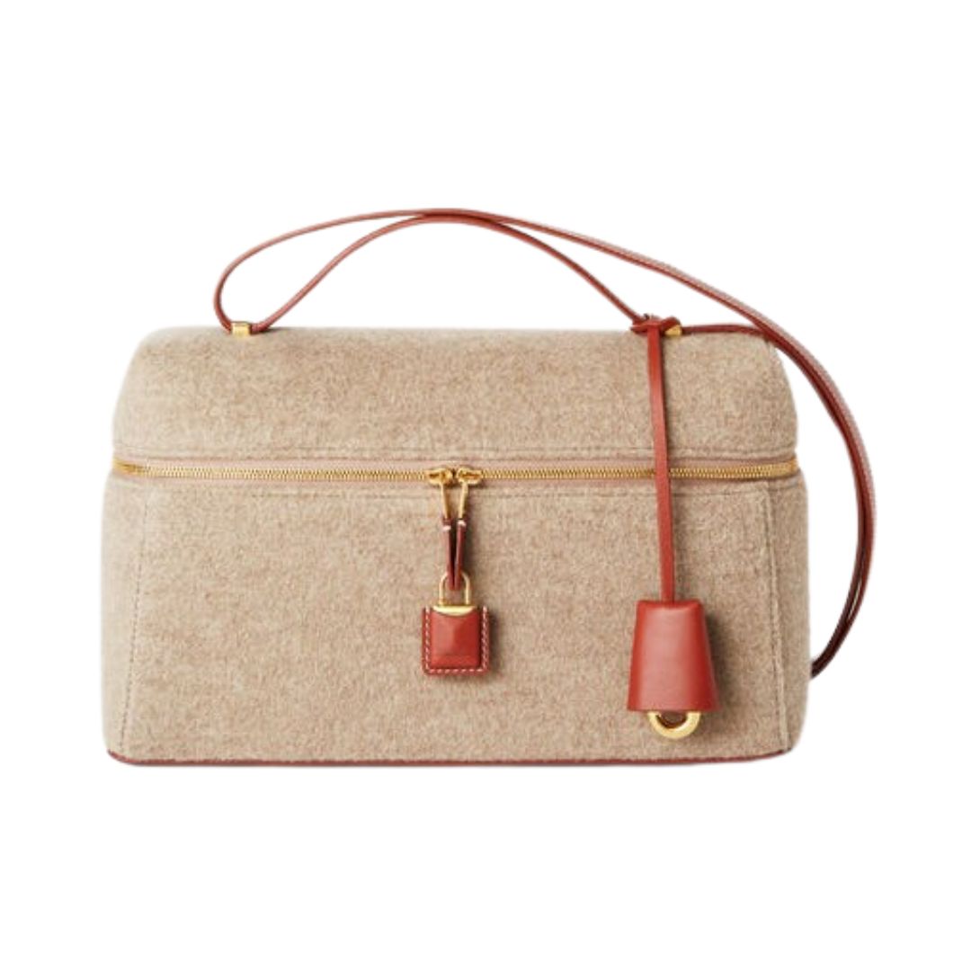 7 LORO PIANA EXTRA BAG L27 NATURAL BROWN